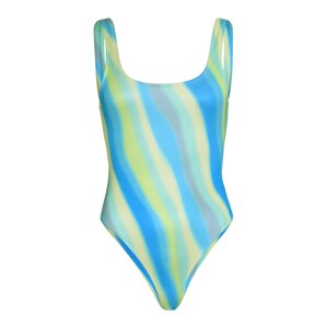 OW Collection Jednodielne plavky 'HANNA'  modrá / svetlomodrá / zelená