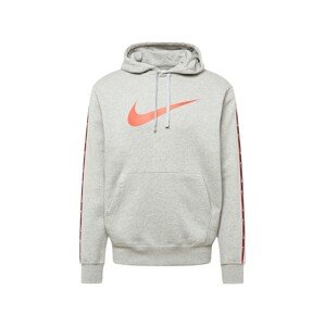 Nike Sportswear Mikina 'Repeat'  sivá / červená / čierna
