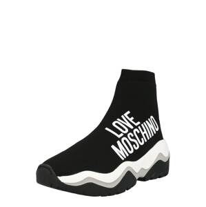 Love Moschino Slip-on obuv 'CALZA'  čierna / biela