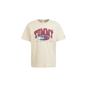Tommy Jeans Tričko 'Essential'  tmelová / kráľovská modrá / svetločervená / biela