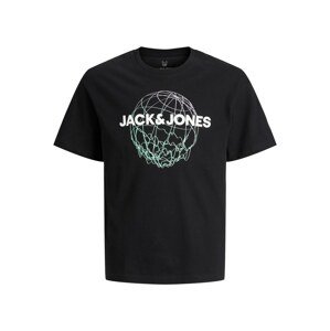 Jack & Jones Junior Tričko 'Digitali'  tyrkysová / čierna / biela