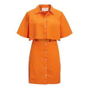 JJXX Košeľové šaty  oranžová