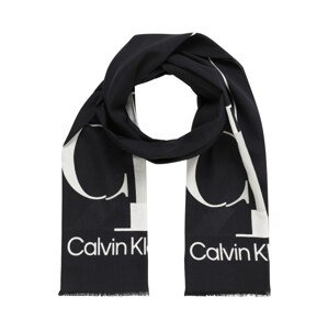 Calvin Klein Jeans Šál 'STOLE'  čierna / biela