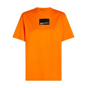 KARL LAGERFELD JEANS Tričko  oranžová / čierna / biela