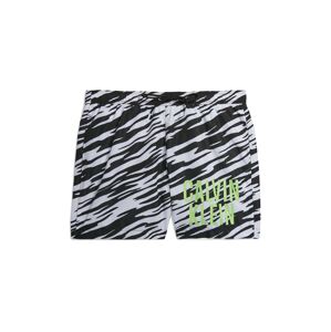 Calvin Klein Swimwear Plavecké šortky 'Intense Power'  neónovo zelená / čierna / biela