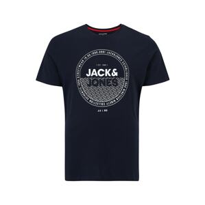 Jack & Jones Plus Tričko 'RALF'  námornícka modrá / biela