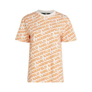 Karl Lagerfeld Tričko  oranžová / tmavooranžová / biela