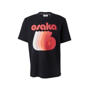 Superdry Tričko 'Osaka'  broskyňová / červená / čierna / biela