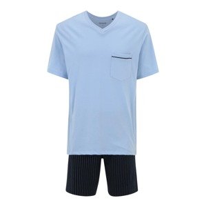 SCHIESSER Krátke pyžamo  námornícka modrá / svetlomodrá