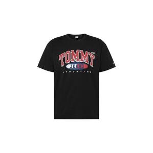 Tommy Jeans Tričko 'Essential'  tmavomodrá / jasne červená / čierna / biela