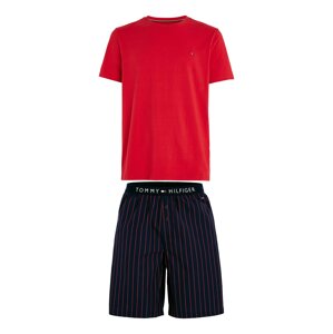 Tommy Hilfiger Underwear Krátke pyžamo  námornícka modrá / červená