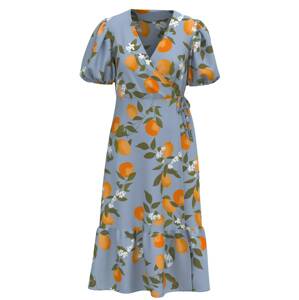 Y.A.S Košeľové šaty 'Elly'  svetlomodrá / olivová / oranžová / biela