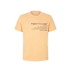 TOM TAILOR Tričko  modrosivá / pastelovo oranžová