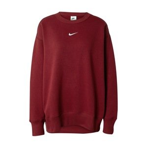 Nike Sportswear Mikina  karmínovo červená / biela