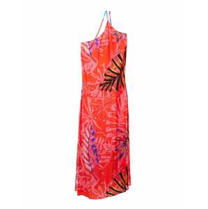 Desigual Letné šaty 'Kawai'  modrá / neónovo oranžová / ružová / čierna