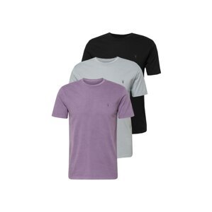 AllSaints Tričko 'OSSAGE'  sivá / fialová / čierna