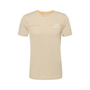 EA7 Emporio Armani Funkčné tričko  farba ťavej srsti / mandarínková / biela
