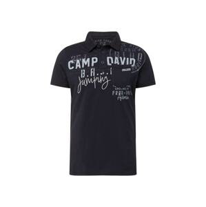 CAMP DAVID Tričko  tmavomodrá / svetlosivá / biela