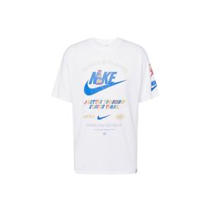 Nike Sportswear Tričko  modrá / horčicová / svetločervená / biela