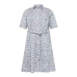 Lauren Ralph Lauren Plus Košeľové šaty 'FINNBARR-ELBOW'  kráľovská modrá / svetlomodrá / čierna / biela