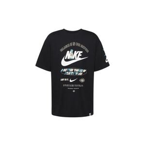 Nike Sportswear Tričko  svetlomodrá / svetloružová / čierna / biela