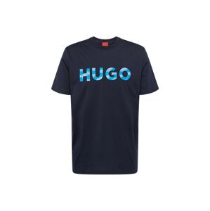 HUGO Tričko 'Dulivio'  azúrová / nebesky modrá / tmavomodrá
