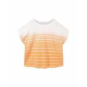 Tom Tailor Women + Tričko  oranžová / biela