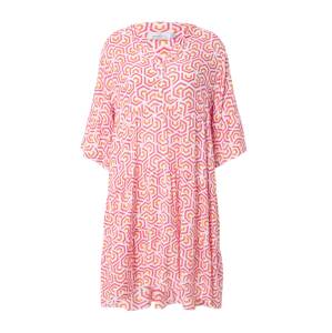 Zwillingsherz Košeľové šaty 'Ingrid'  oranžová / ružová / biela