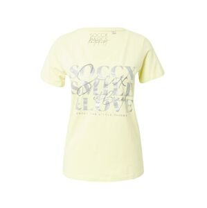 Soccx Tričko 'MA:RY'  pastelovo žltá / strieborná