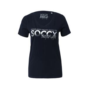 Soccx Tričko 'Mary'  námornícka modrá / strieborná