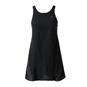 ADIDAS PERFORMANCE Športové šaty 'Run Icons 3-Stripes Summer'  sivá / čierna