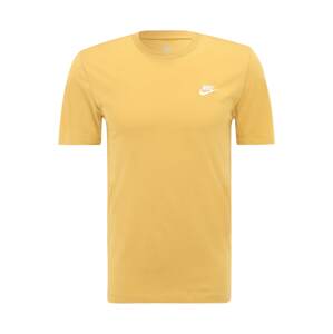 Nike Sportswear Tričko 'CLUB'  zlatá žltá / biela