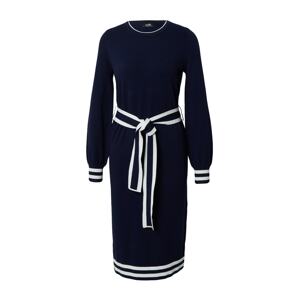 Wallis Pletené šaty  námornícka modrá / biela
