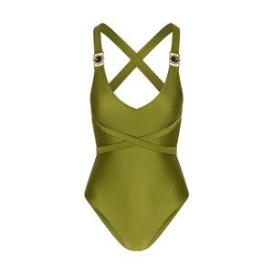 Moda Minx Jednodielne plavky 'Amour'  olivová