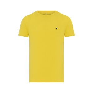DENIM CULTURE Tričko 'Barris'  žltá / čierna