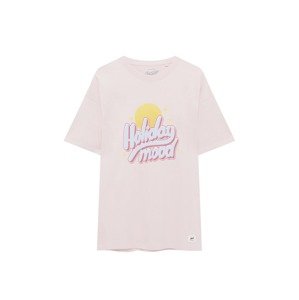 Pull&Bear Tričko  svetlomodrá / žltá / ružová / svetloružová