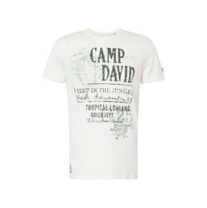 CAMP DAVID Tričko  mätová / jedľová / biela ako vlna