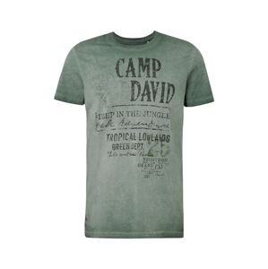 CAMP DAVID Tričko  tmavozelená / čierna