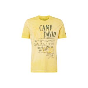 CAMP DAVID Tričko  žltá / sivá