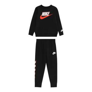 Nike Sportswear Joggingová súprava  sivá / ohnivo červená / čierna / biela