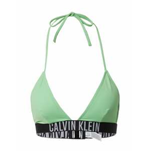 Calvin Klein Swimwear Bikinový top 'Intense Power'  svetlozelená / čierna / biela