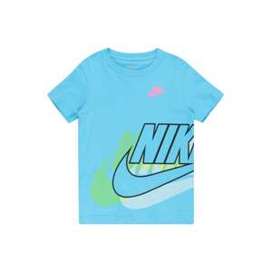 Nike Sportswear Tričko 'FUTURA SIDEWINDER'  nebesky modrá / svetlozelená / svetloružová / čierna