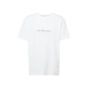 Calvin Klein Jeans Tričko  sivá / biela / šedobiela