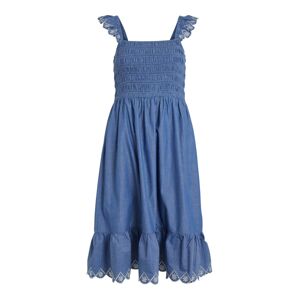 VILA Letné šaty 'MILLY'  modrá denim / biela