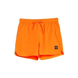 Bershka Plavecké šortky  oranžová / čierna / biela