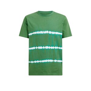 WE Fashion Tričko  modrozelená / trávovo zelená / biela