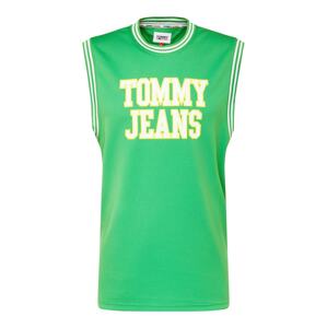 Tommy Jeans Tričko  žltá / zelená / biela