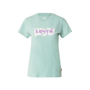LEVI'S Tričko  svetlozelená / fialová / šedobiela