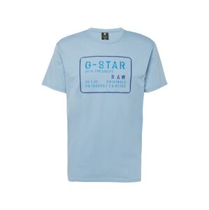 G-Star RAW Tričko 'Applique'  modrá / svetlomodrá