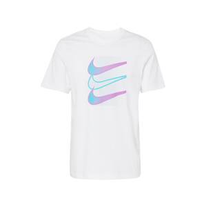 Nike Sportswear Tričko  svetlomodrá / fialová / šedobiela